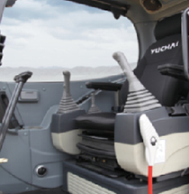 Yuchai Americas Excavator Operator Seat and Controls