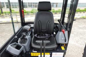 Yuchai Americas Excavator Cab and Controls View from Inside