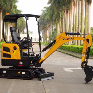 Yuchai excavator as viewed from left side