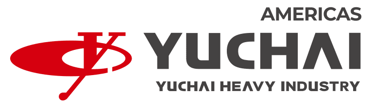 Logo of Yuchai Americas featuring a red stylized Y symbol, YUCHAI in large dark gray letters, YUCHAI HEAVY INDUSTRY in er text below, and AMERICAS in the top right corner.