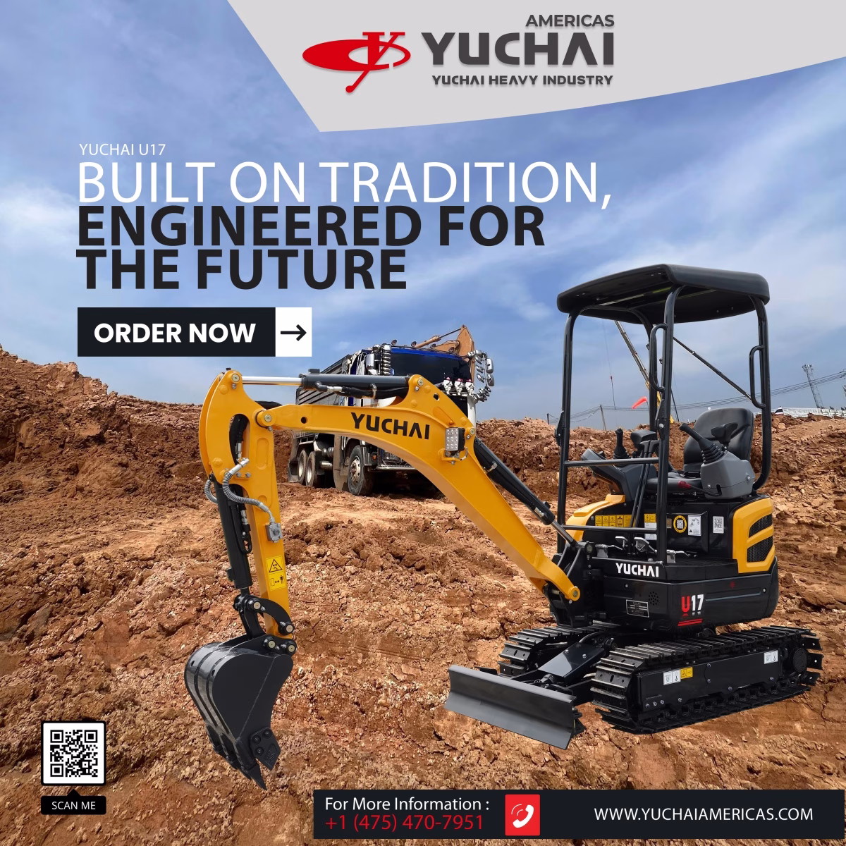 Engineering Excellence in Compact Power - Yuchai U17 Excavator