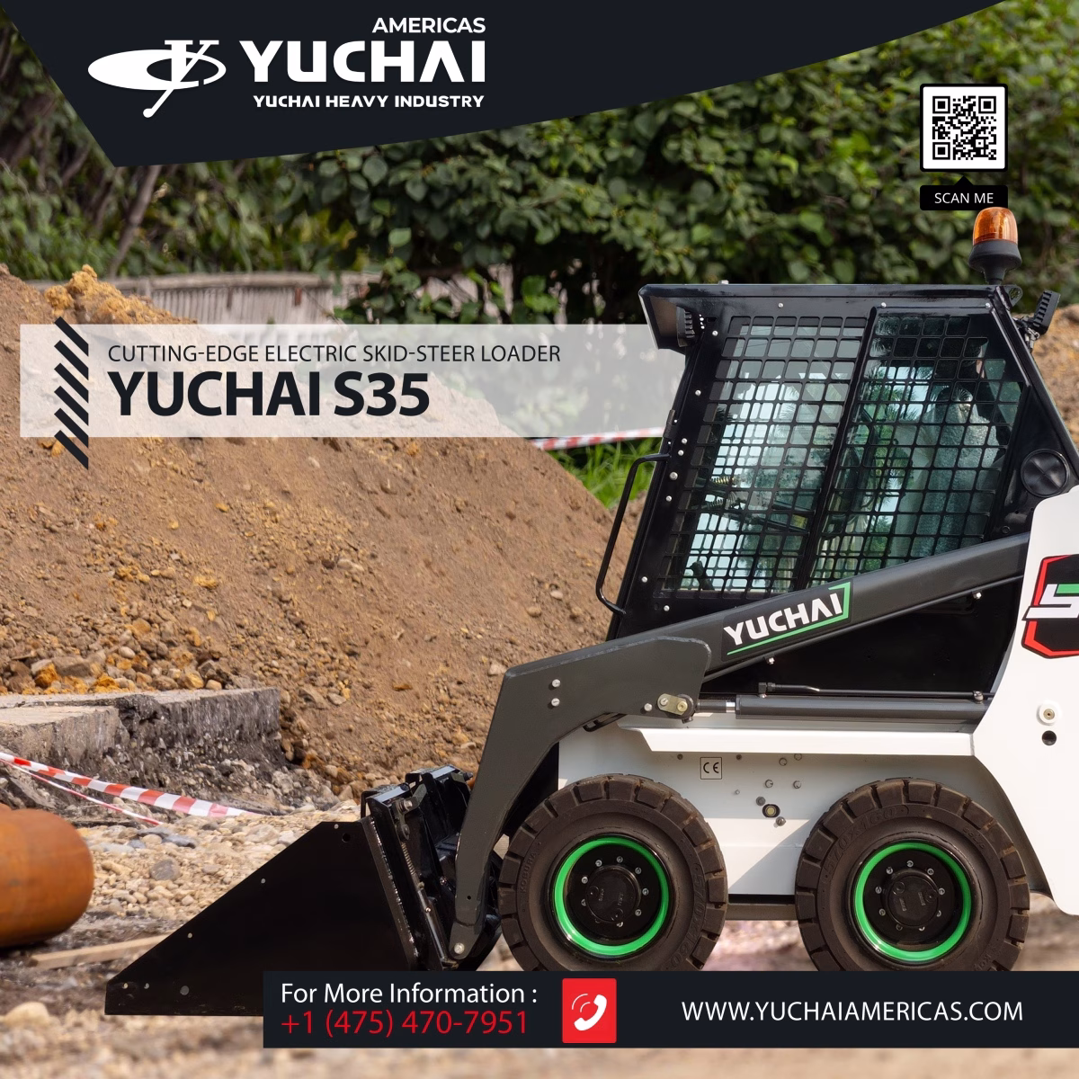 🔋S35 Electric Skid Steer: Compact Power, Zero Emissions 💨 ✅Only 37" wide ✅9 mph speed ✅Quick-attach versatility ✅3,108 lbs of pure industrial muscle Transform your workflow with clean, efficient technology! ℹ️ https://yuchaiamericas.com/skid-steer/ #ElectricEquipment #SkidSteer #ZeroEmissions